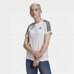 Γυναικεία Adidas Originals 3-Stripes Γυναικείο T-Shirt WHITE