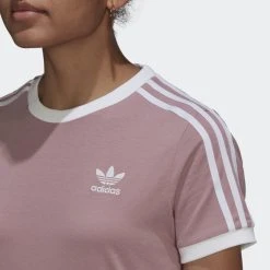 Γυναικεία Adidas Originals 3-Stripes Γυναικείο T-Shirt MAGMAU -Γυναικεία Ρούχα Εκπτώσεις adidas originals 3 stripes tee 3