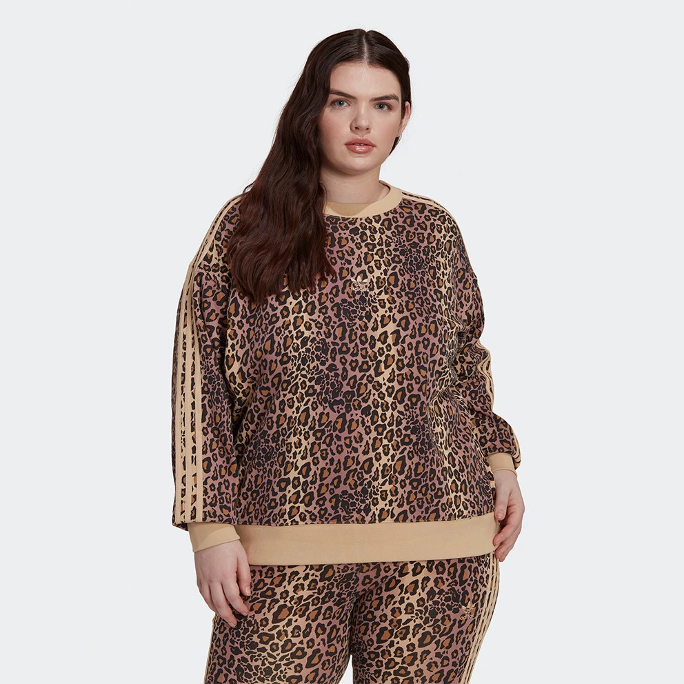 Adidas Originals Crew Plus Size Γυναικεία Μπλούζα Φούτερ MAGBEI/MULTCO 1 Adidas Originals Crew Plus Size Γυναικεία Μπλούζα Φούτερ MAGBEI/MULTCO
