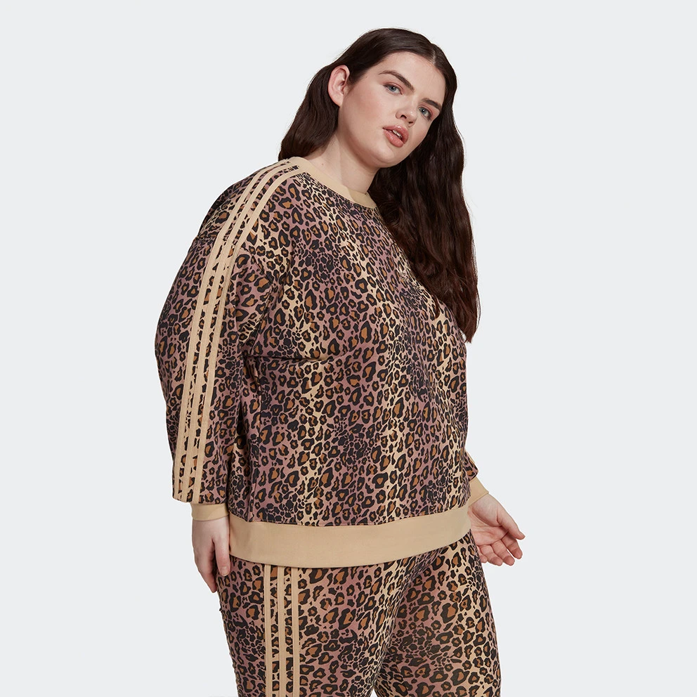 Adidas Originals Crew Plus Size Γυναικεία Μπλούζα Φούτερ MAGBEI/MULTCO 3 Adidas Originals Crew Plus Size Γυναικεία Μπλούζα Φούτερ MAGBEI/MULTCO - Image 3