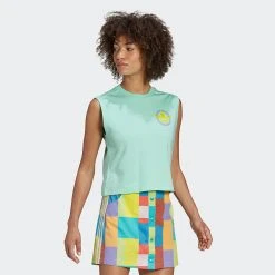 Γυναικεία Adidas Originals Summer Surf Αμάνικο Crop Top PULMIN -Γυναικεία Ρούχα Εκπτώσεις adidas originals crop top 13