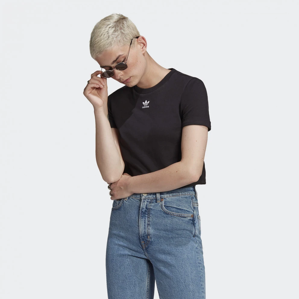 Γυναικεία Adidas Originals Adicolor Classics Roll-Up Sleeve Crop Top Γυναικείο T-Shirt BLACK 1 Γυναικεία Adidas Originals Adicolor Classics Roll-Up Sleeve Crop Top Γυναικείο T-Shirt BLACK