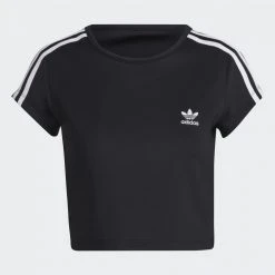 Γυναικεία Adidas Originals Γυναικείο Crop Top BLACK -Γυναικεία Ρούχα Εκπτώσεις adidas originals cropped tee 2