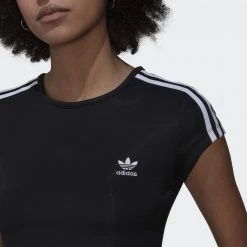 Γυναικεία Adidas Originals Γυναικείο Crop Top BLACK -Γυναικεία Ρούχα Εκπτώσεις adidas originals cropped tee 3