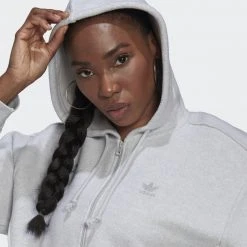 Adidas Originals Crop Loungewear Γυναικεία Ζακέτα LGREYH -Γυναικεία Ρούχα Εκπτώσεις adidas originals full zip hoodie 2