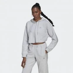 Adidas Originals Crop Loungewear Γυναικεία Ζακέτα LGREYH