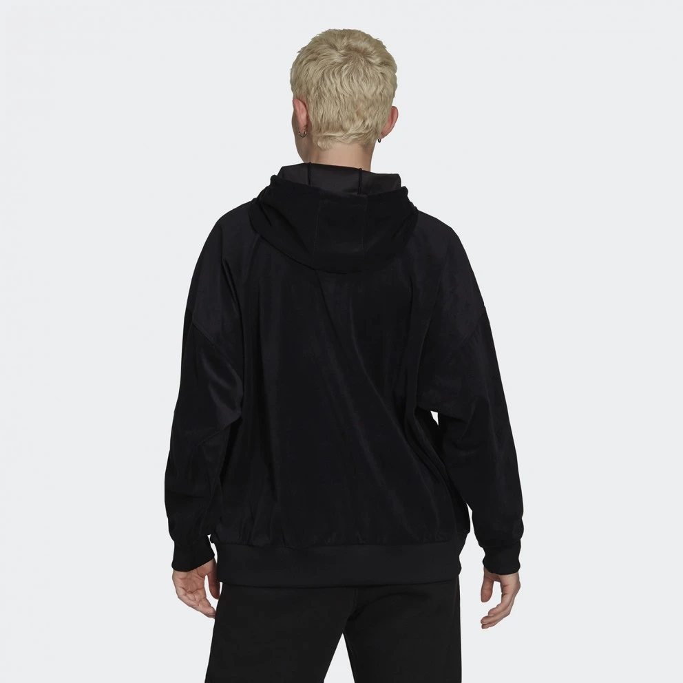 Adidas Originals Adicolor Velour Γυναικεία Μπλούζα με Κουκούλα Black 2 Adidas Originals Adicolor Velour Γυναικεία Μπλούζα με Κουκούλα Black - Image 2