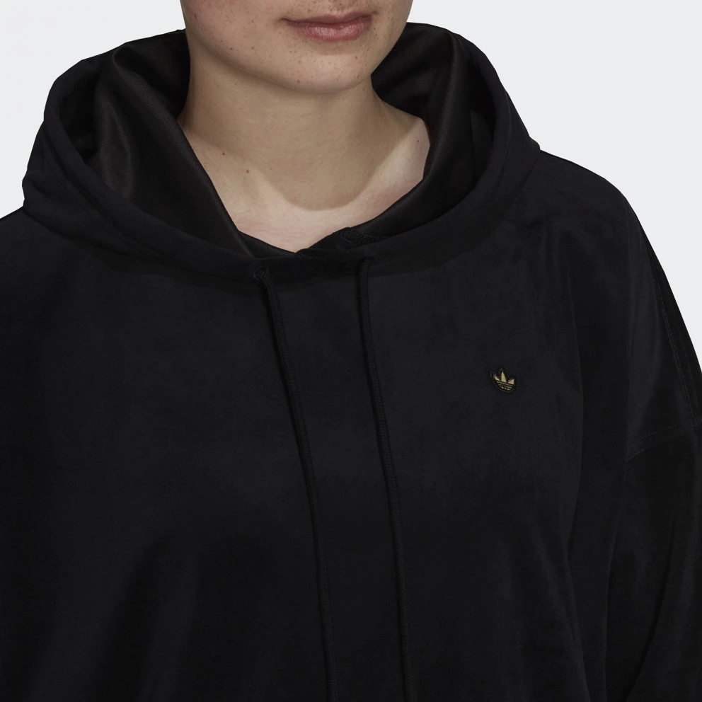 Adidas Originals Adicolor Velour Γυναικεία Μπλούζα με Κουκούλα Black 5 Adidas Originals Adicolor Velour Γυναικεία Μπλούζα με Κουκούλα Black - Image 5