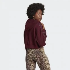 Adidas Originals Γυναικεία Μπλούζα με Κουκούλα MAROON/MULTCO