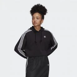 Adidas Originals Adicolor Γυναικεία Μπλούζα με Κουκούλα Black