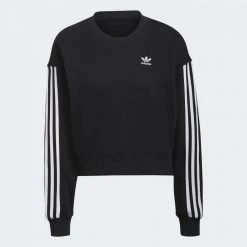 Γυναικεία Adidas Originals Adicolor Γυναικείο Μπλούζα Φούτερ BLACK -Γυναικεία Ρούχα Εκπτώσεις adidas originals sweatshirt 25