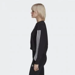 Γυναικεία Adidas Originals Adicolor Γυναικείο Μπλούζα Φούτερ BLACK -Γυναικεία Ρούχα Εκπτώσεις adidas originals sweatshirt 27