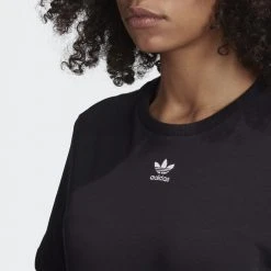 Adidas Originals Trefoil Essentials Γυναικεία Μπλούζα BLACK -Γυναικεία Ρούχα Εκπτώσεις adidas originals t shirt 4