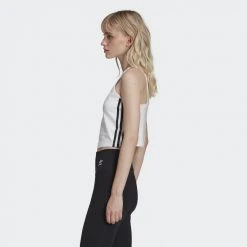 Γυναικεία Adidas Originals Αdicolor Classics Γυναικείο Crop Top WHITE -Γυναικεία Ρούχα Εκπτώσεις adidas originals tank top 20