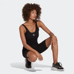 Γυναικεία Adidas Originals Adicolor Essentials Γυναικείο Αμάνικο Crop Top BLACK -Γυναικεία Ρούχα Εκπτώσεις adidas originals tank top 8