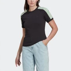 Γυναικεία Adidas Originals Γυναικείο T-Shirt Black -Γυναικεία Ρούχα Εκπτώσεις adidas originals tape tee 4