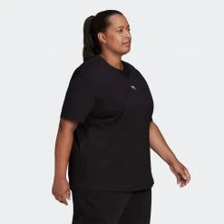 Γυναικεία Adidas Originals Adicolor Γυναικείo Plus Size T-Shirt BLACK -Γυναικεία Ρούχα Εκπτώσεις adidas originals tee 30