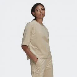 Γυναικεία Adidas Originals Adicolor Velour Γυναικείο T-Shirt DUSSAN -Γυναικεία Ρούχα Εκπτώσεις adidas originals tee 51