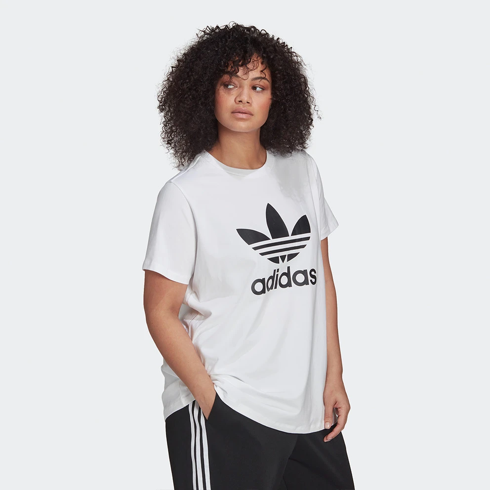 Γυναικεία Adidas Originals Adicolor Plus Size Γυναικείο T-shirt WHITE 3 Γυναικεία Adidas Originals Adicolor Plus Size Γυναικείο T-shirt WHITE - Image 3