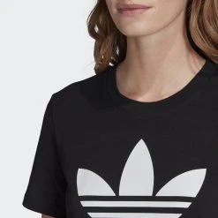 Γυναικεία Adidas Originals Trefoil Γυναικείο T-Shirt BLACK/WHITE -Γυναικεία Ρούχα Εκπτώσεις adidas originals trefoil tee 26