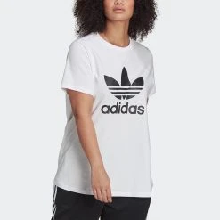 Γυναικεία Adidas Originals Adicolor Plus Size Γυναικείο T-shirt WHITE 9 Γυναικεία Adidas Originals Adicolor Plus Size Γυναικείο T-shirt WHITE -Γυναικεία Ρούχα Εκπτώσεις adidas originals trefoil tee 3