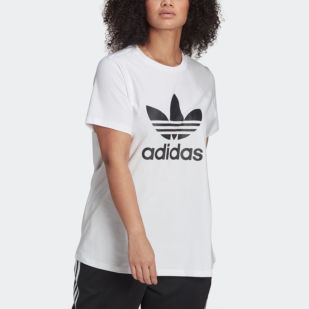 Γυναικεία Adidas Originals Adicolor Plus Size Γυναικείο T-shirt WHITE 4 Γυναικεία Adidas Originals Adicolor Plus Size Γυναικείο T-shirt WHITE - Image 4