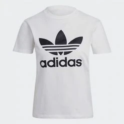 Γυναικεία Adidas Originals Trefoil Γυναικείο T-Shirt WHITE -Γυναικεία Ρούχα Εκπτώσεις adidas originals trefoil tee 31