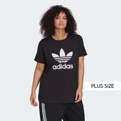 Γυναικεία Adidas Originals Adicolor Plus Size Γυναικείο T-shirt BLACK