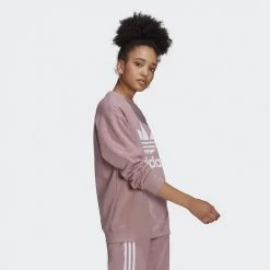 Adidas Originals Trefoil Crew Γυναικεία Μπλούζα Φούτερ MAGMAU -Γυναικεία Ρούχα Εκπτώσεις adidas originals trf crew sweat 2