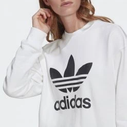 Γυναικεία Adidas Originals Trefoil Γυναικείο Φούτερ WHITE 9 Γυναικεία Adidas Originals Trefoil Γυναικείο Φούτερ WHITE -Γυναικεία Ρούχα Εκπτώσεις adidas originals trf crew sweat 22
