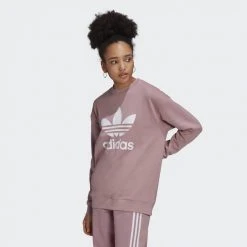 Adidas Originals Trefoil Crew Γυναικεία Μπλούζα Φούτερ MAGMAU