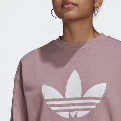 Adidas Originals Trefoil Crew Γυναικεία Μπλούζα Φούτερ MAGMAU -Γυναικεία Ρούχα Εκπτώσεις adidas originals trf crew sweat 4