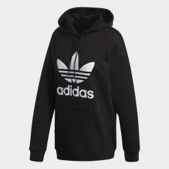 Adidas Originals Adicolor Trefoil Γυναικεία Μπλούζα Με Κουκούλα BLACK/WHITE