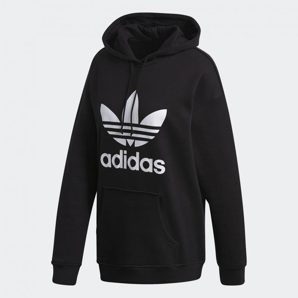 Adidas Originals Adicolor Trefoil Γυναικεία Μπλούζα Με Κουκούλα BLACK/WHITE 1 Adidas Originals Adicolor Trefoil Γυναικεία Μπλούζα Με Κουκούλα BLACK/WHITE