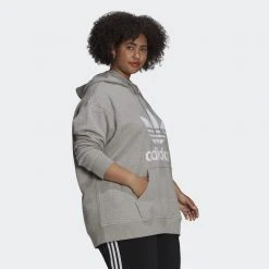 Γυναικεία Adidas Originals Trefoil Crew Plus Size Γυναικείο Φούτερ MGREYH -Γυναικεία Ρούχα Εκπτώσεις adidas originals trf hoodie 2