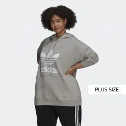 Γυναικεία Adidas Originals Trefoil Crew Plus Size Γυναικείο Φούτερ MGREYH