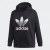 Γυναικεία Adidas Originals Trefoil Crew Plus Size Γυναικείο Φούτερ BLACK/WHITE
