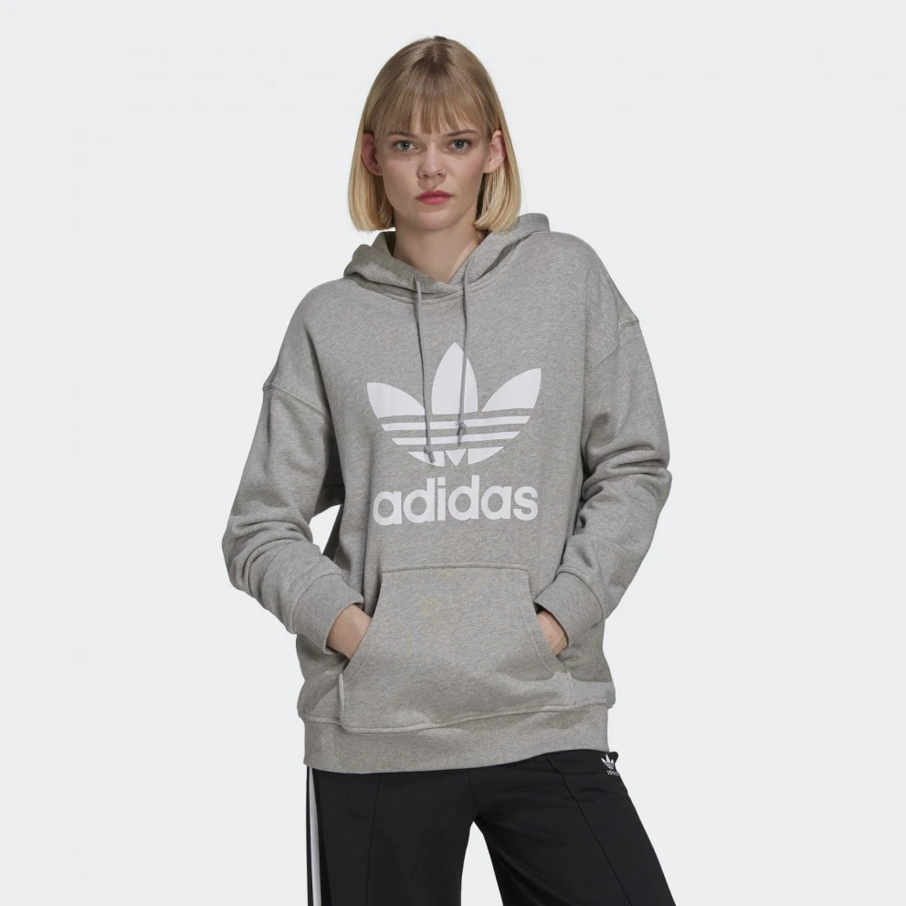 Adidas Originals Trefoil Adicolor Γυναικεία Μπλούζα με Κουκούλα MGREYH 1 Adidas Originals Trefoil Adicolor Γυναικεία Μπλούζα με Κουκούλα MGREYH