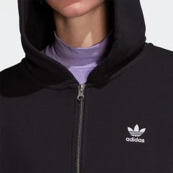 Adidas Originals Zip Hoodie Γυναικεία Ζακέτα BLACK -Γυναικεία Ρούχα Εκπτώσεις adidas originals zip hoodie 3
