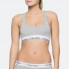 Γυναικεία Calvin Klein Bralette Γυναικείο Αθλητικό Μπουστάκι GREY HEATHER -Γυναικεία Ρούχα Εκπτώσεις calvin klein bralette bra 2