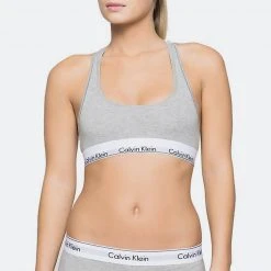 Γυναικεία Calvin Klein Bralette Γυναικείο Αθλητικό Μπουστάκι GREY HEATHER