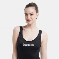 Γυναικεία Calvin Klein Scoop Back Γυναικείο Ολόσωμο Μαγιό PVH Black -Γυναικεία Ρούχα Εκπτώσεις calvin klein scoop back one piece rp 2