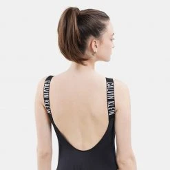 Γυναικεία Calvin Klein Scoop Back Γυναικείο Ολόσωμο Μαγιό PVH Black -Γυναικεία Ρούχα Εκπτώσεις calvin klein scoop back one piece rp 3