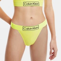 Γυναικεία Calvin Klein String Γυναικείο Thong Εσώρουχο CYBER GREEN