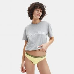 Calvin Klein Thong 3-Pack Γυναικεία Εσώρουχα TAPESTRY TEAL/WHITE/CITRINA -Γυναικεία Ρούχα Εκπτώσεις calvin klein thong 3pk 11