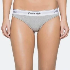 Γυναικεία Calvin Klein Thong Brief GREY HEATHER