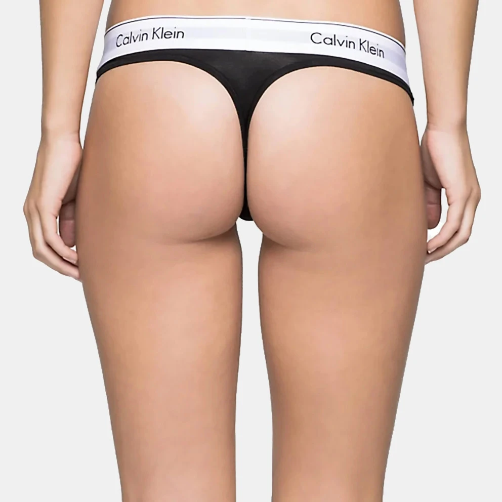 Γυναικεία Calvin Klein Γυναικείο Thong Εσώρουχο Black 2 Γυναικεία Calvin Klein Γυναικείο Thong Εσώρουχο Black - Image 2