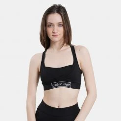 Γυναικεία Calvin Klein Unlined Bralette Αθλητικό Γυναικείο Μπουστάκι Black -Γυναικεία Ρούχα Εκπτώσεις calvin klein unlined bralette mat 2