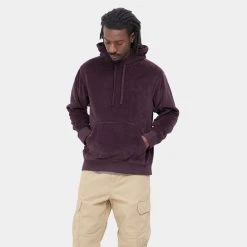 Γυναικεία Carhartt WIP Hooded United Script Ανδρική Μπλούζα με Κουκούλα Dark Plum