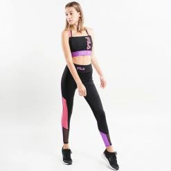 Fila Heritage Γυναικεία Fila Bara Γυναικείο Μπουστάκι BLACK FOUCHSIA -Γυναικεία Ρούχα Εκπτώσεις fila bara bra 3